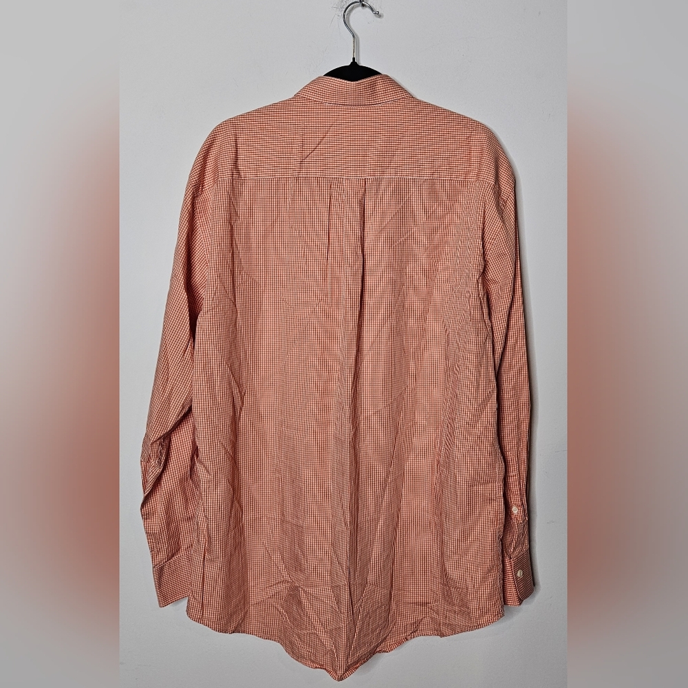 Peter Millar Crown Finish Orange Mens XL Business Casual Longsleeve Button Down - Picture 3 of 3